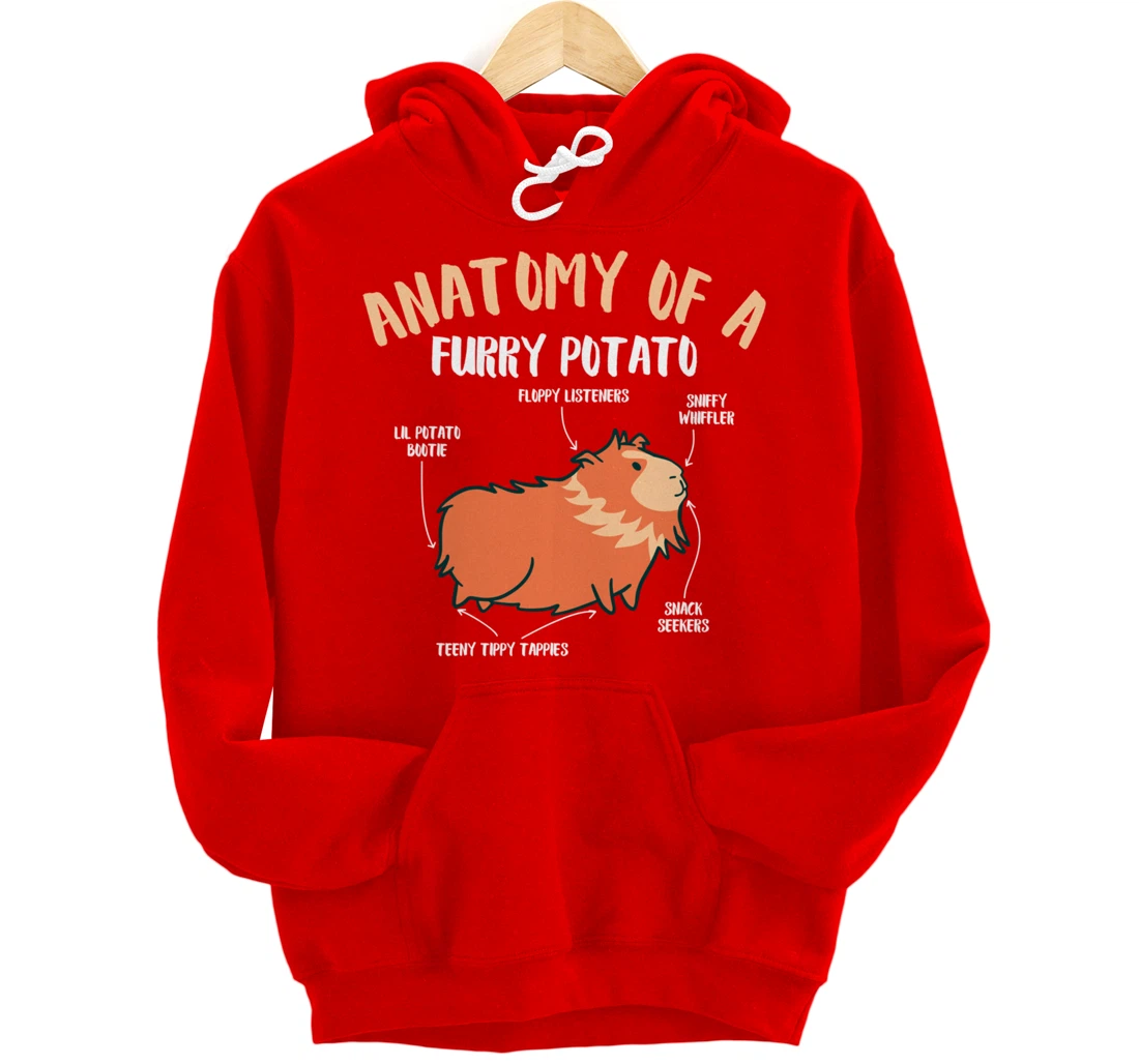 Anatomy Of A Furry Potato Guinea Pig Pet Rodent Animal Pullover Hoodie