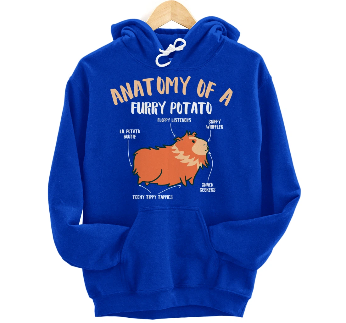 Anatomy Of A Furry Potato Guinea Pig Pet Rodent Animal Pullover Hoodie