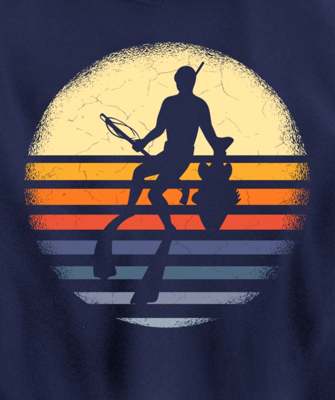 Spearfisher Silhouette Spearfishing Underwater Fishing Pullover Hoodie