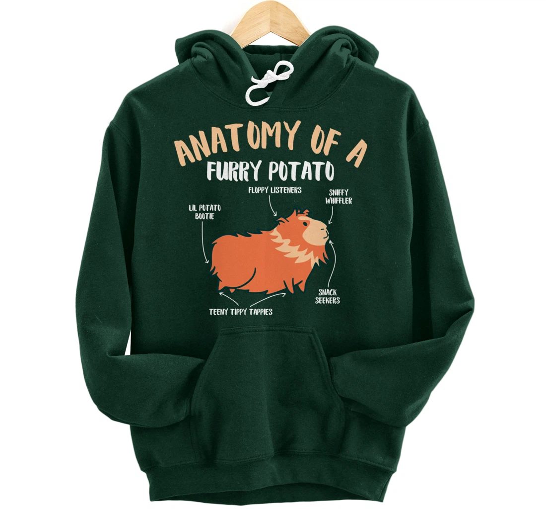 Anatomy Of A Furry Potato Guinea Pig Pet Rodent Animal Pullover Hoodie