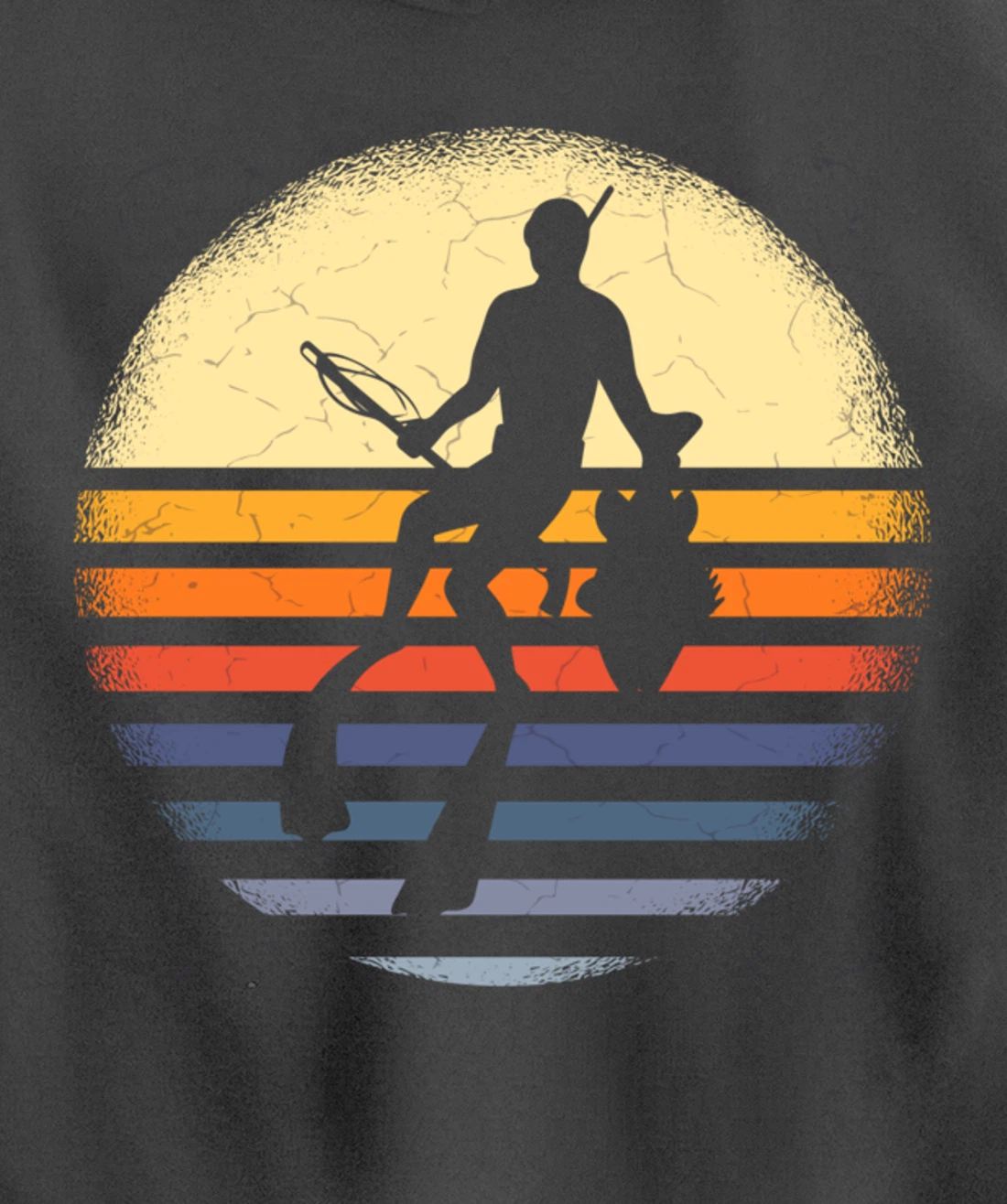 Spearfisher Silhouette Spearfishing Underwater Fishing Pullover Hoodie