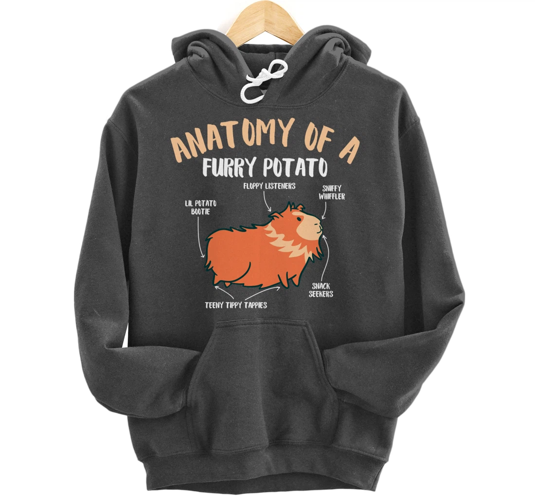Anatomy Of A Furry Potato Guinea Pig Pet Rodent Animal Pullover Hoodie