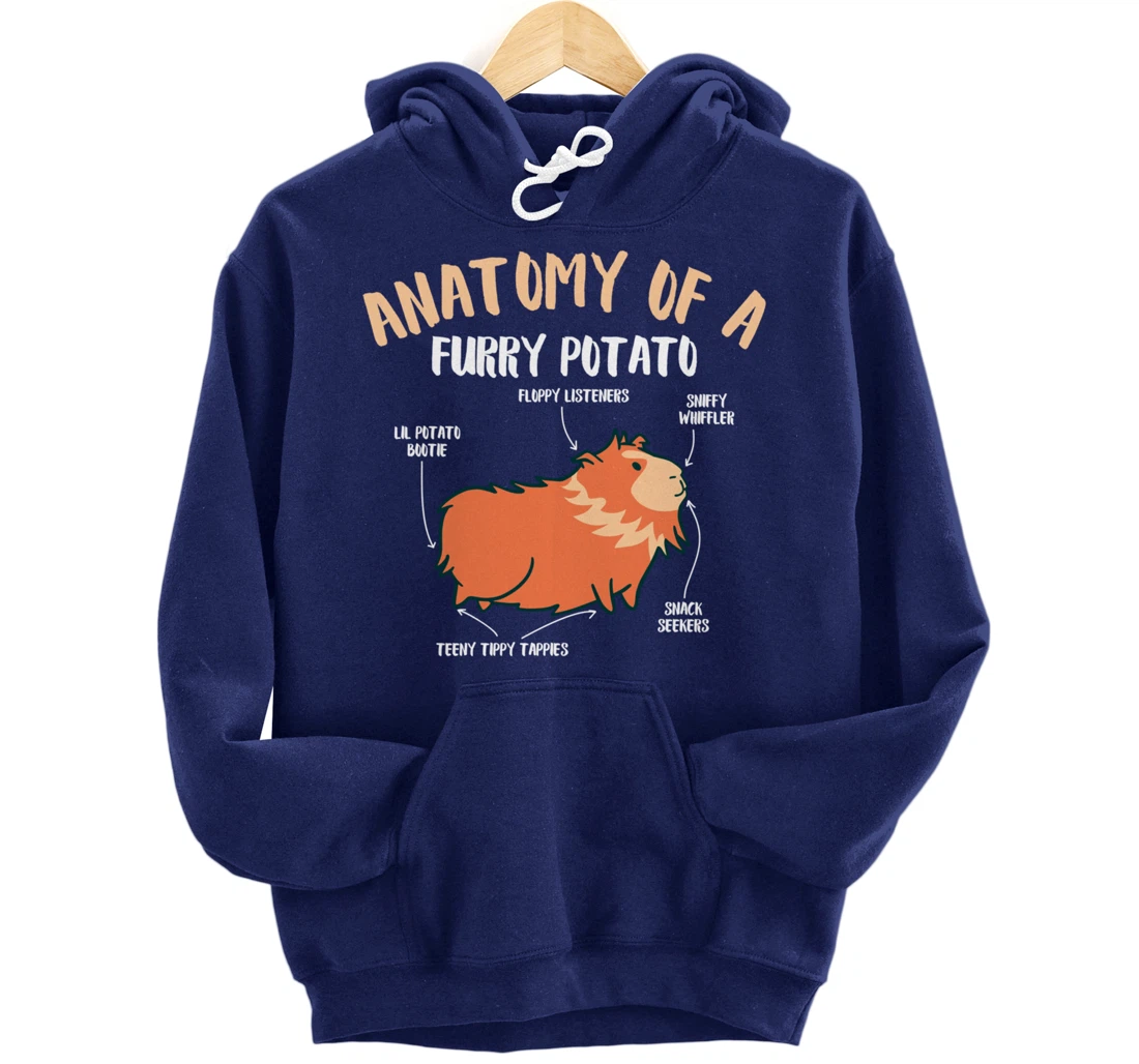 Anatomy Of A Furry Potato Guinea Pig Pet Rodent Animal Pullover Hoodie