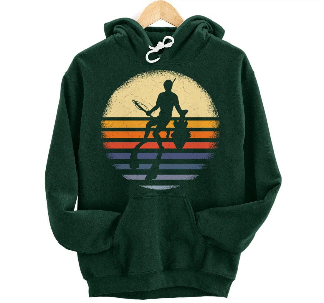 Spearfisher Silhouette Spearfishing Underwater Fishing Pullover Hoodie
