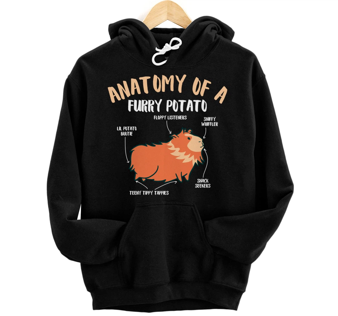 Anatomy Of A Furry Potato Guinea Pig Pet Rodent Animal Pullover Hoodie