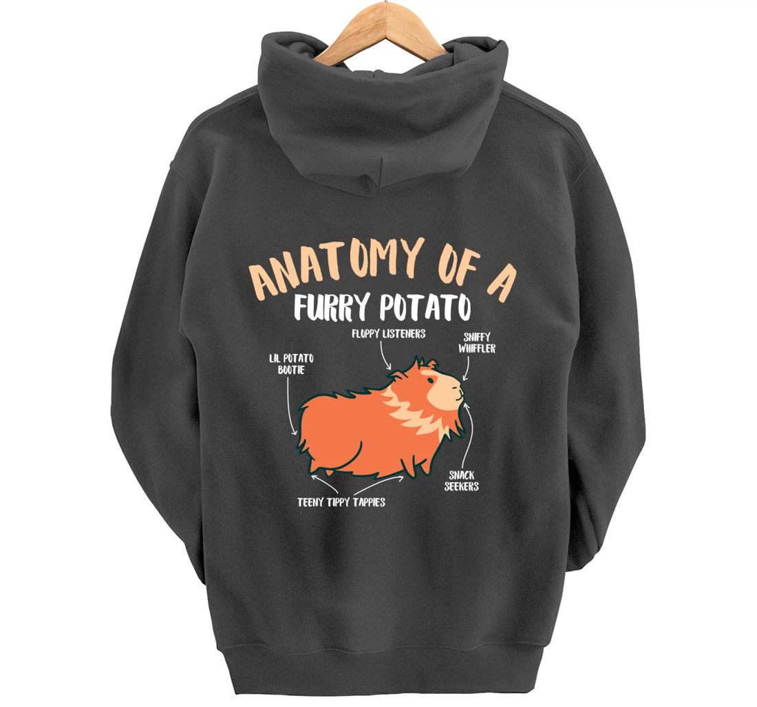 Anatomy Of A Furry Potato Guinea Pig Pet Rodent Animal Pullover Hoodie