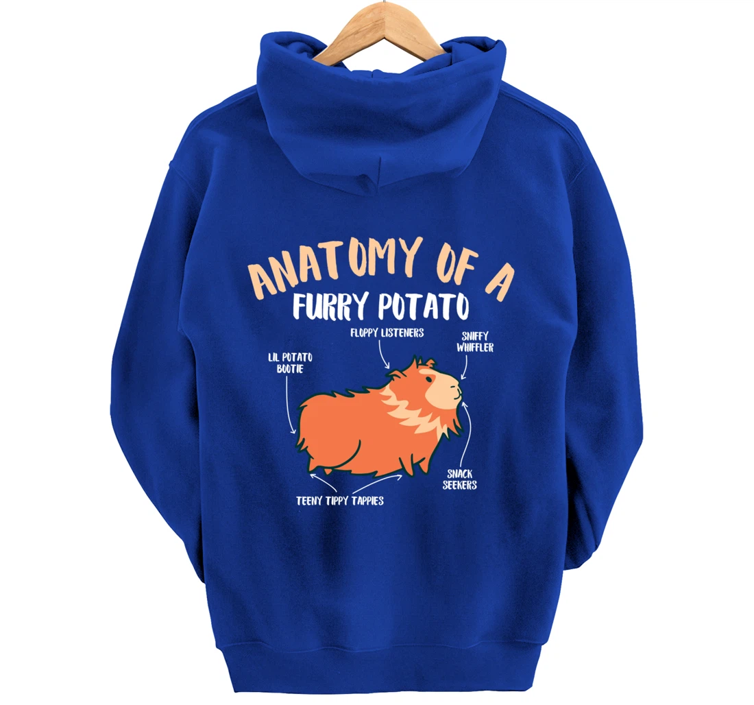 Anatomy Of A Furry Potato Guinea Pig Pet Rodent Animal Pullover Hoodie
