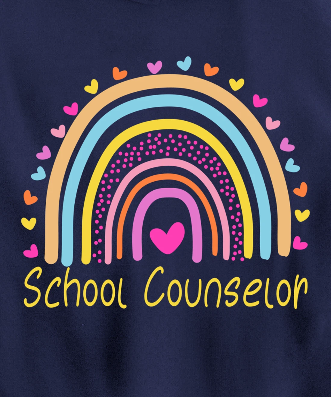 School Counselor Rainbow Pullover Hoodie