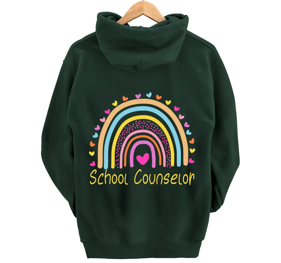 School Counselor Rainbow Pullover Hoodie