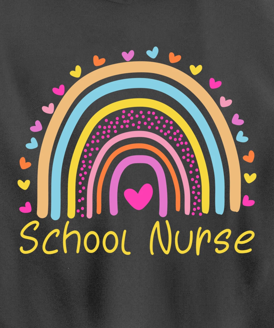 School Nurse Rainbow Pullover Hoodie