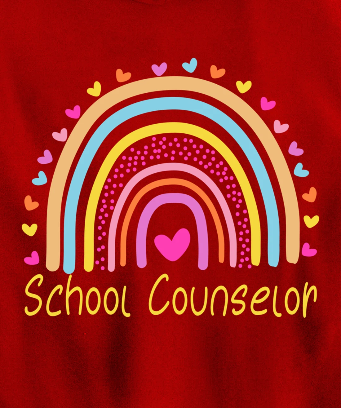 School Counselor Rainbow Pullover Hoodie