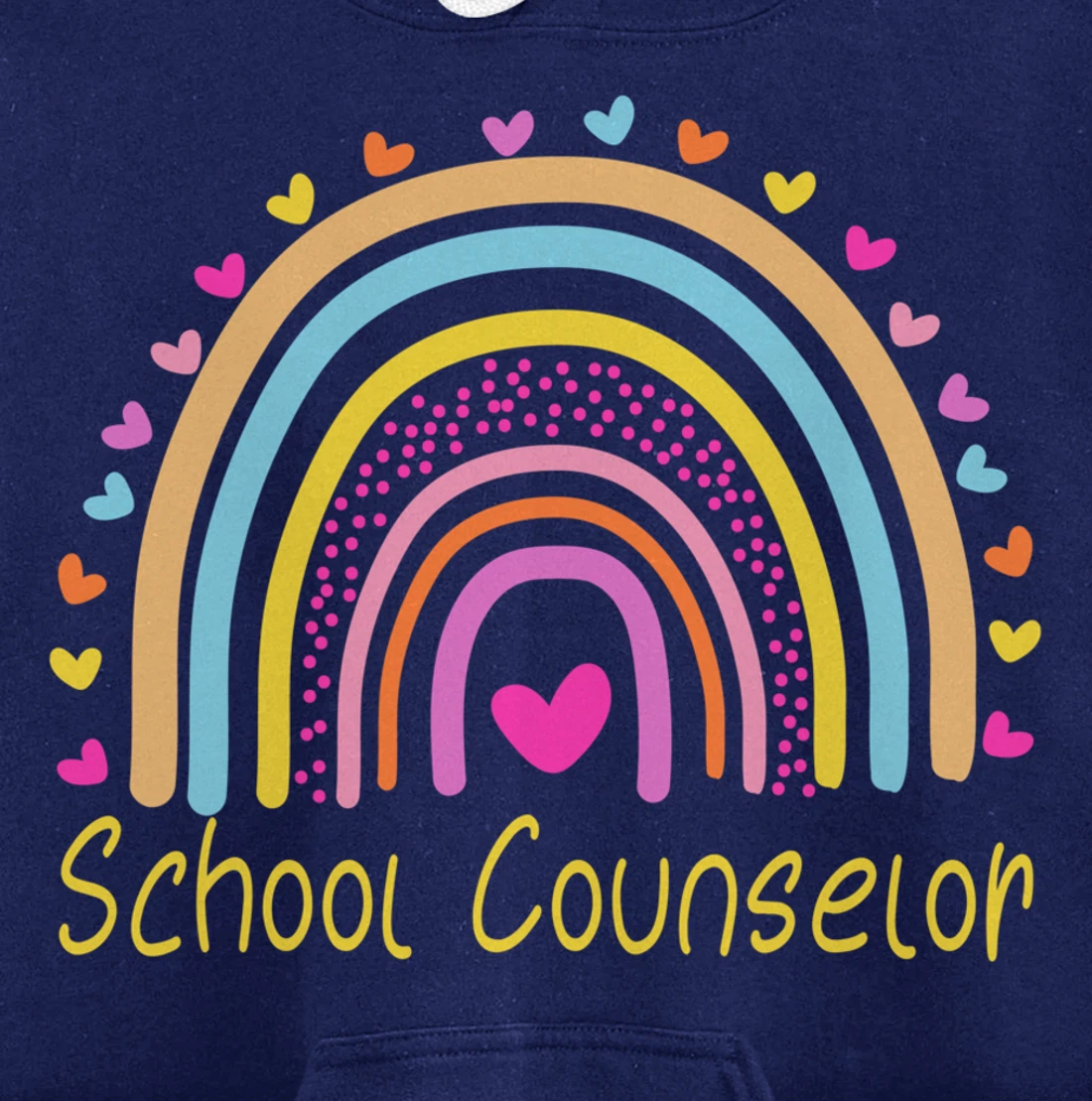 School Counselor Rainbow Pullover Hoodie
