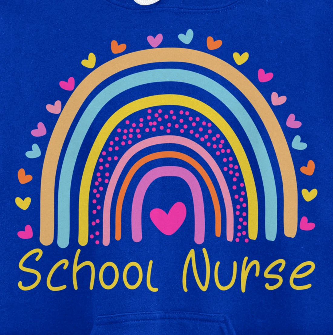 School Nurse Rainbow Pullover Hoodie