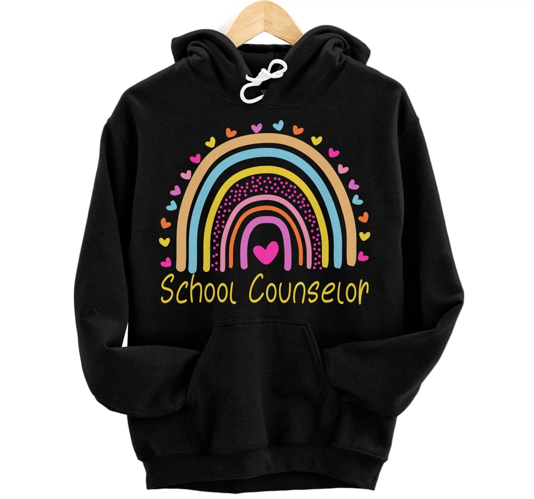 School Counselor Rainbow Pullover Hoodie