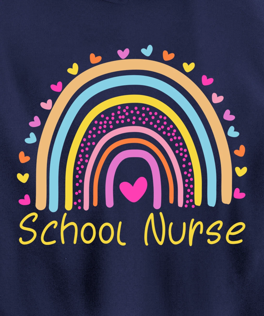 School Nurse Rainbow Pullover Hoodie