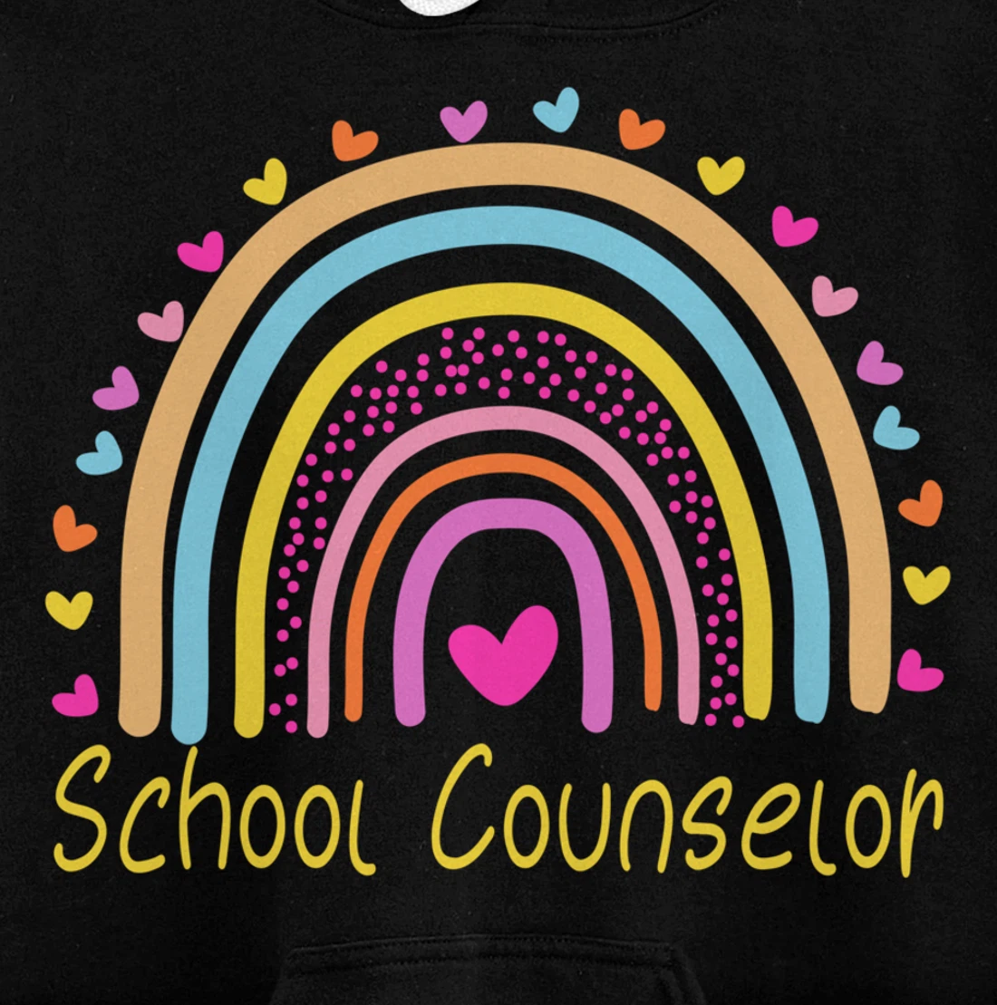 School Counselor Rainbow Pullover Hoodie