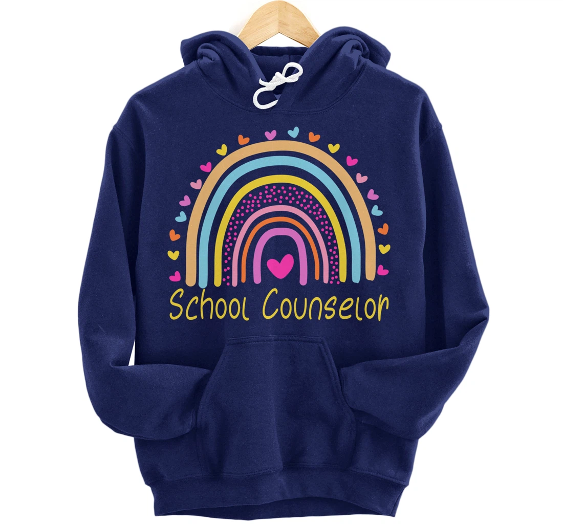 School Counselor Rainbow Pullover Hoodie