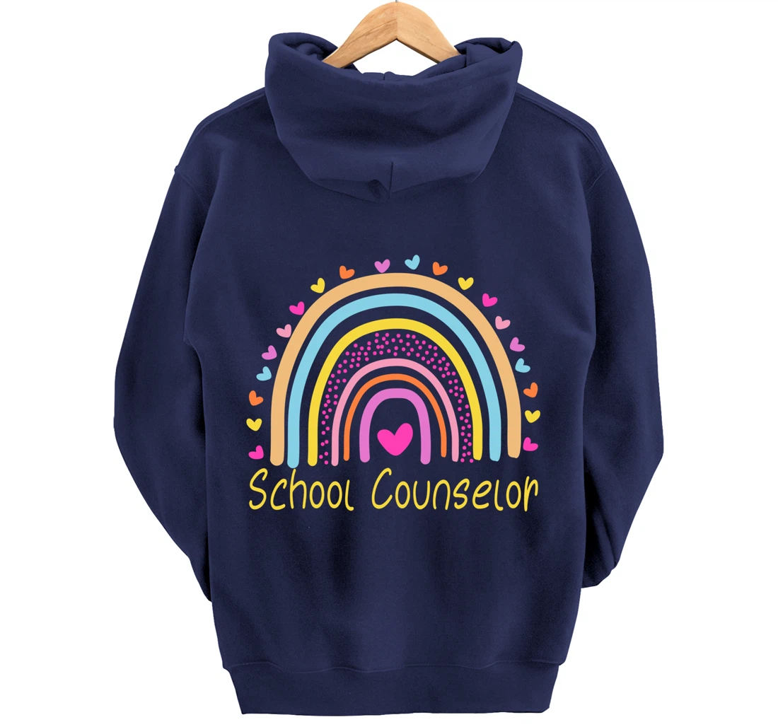 School Counselor Rainbow Pullover Hoodie
