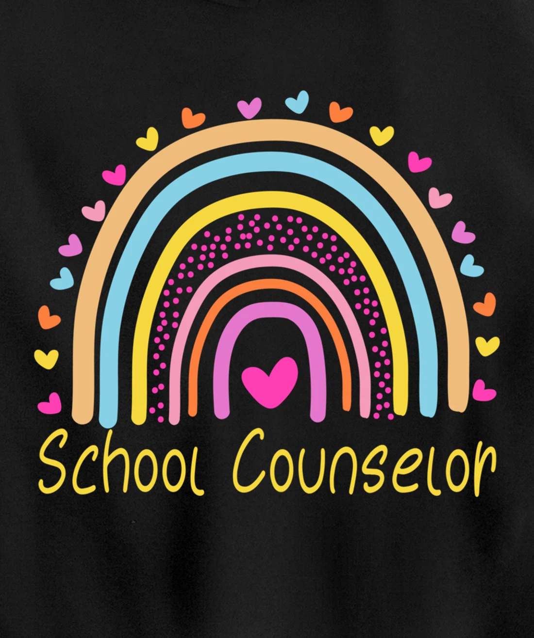 School Counselor Rainbow Pullover Hoodie