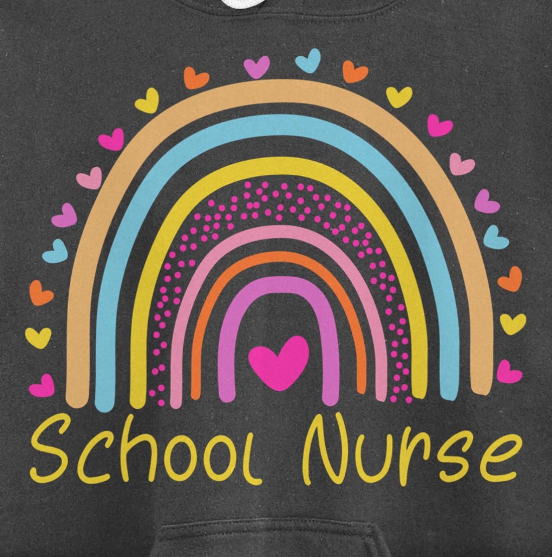 School Nurse Rainbow Pullover Hoodie