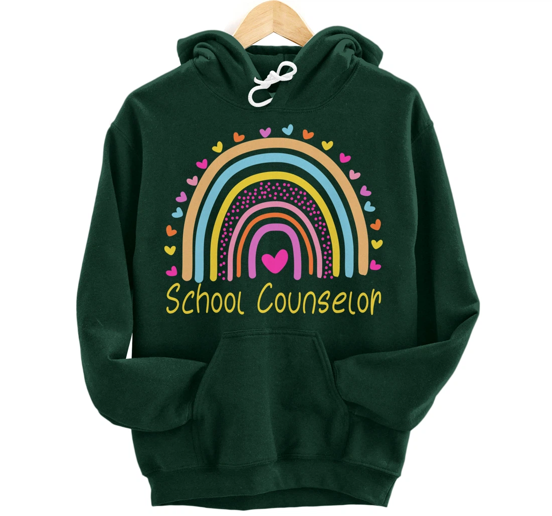 School Counselor Rainbow Pullover Hoodie
