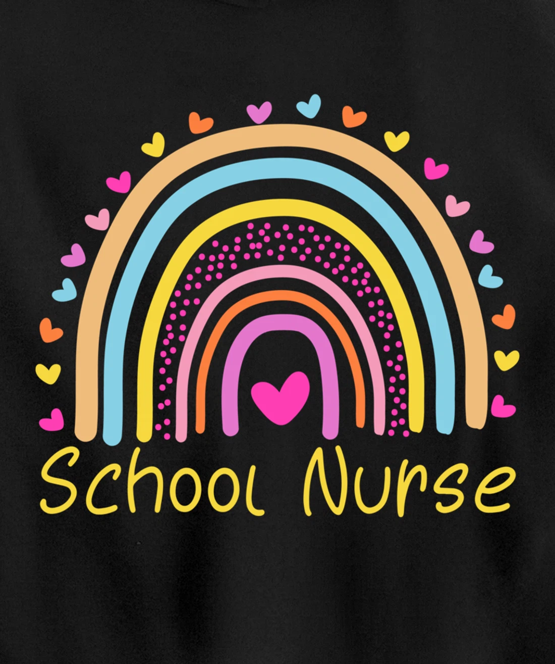 School Nurse Rainbow Pullover Hoodie