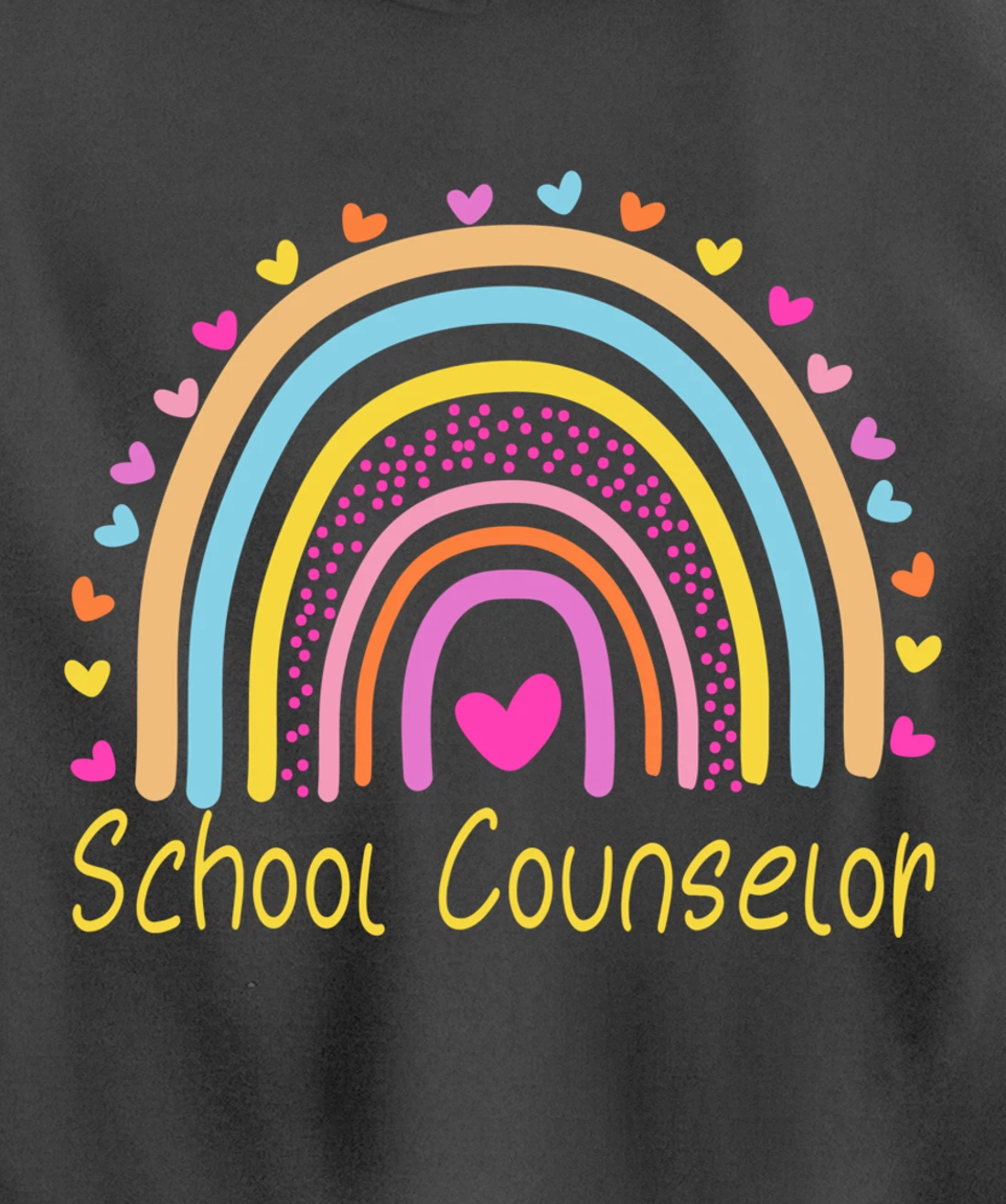 School Counselor Rainbow Pullover Hoodie