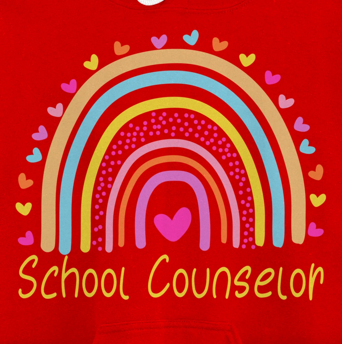 School Counselor Rainbow Pullover Hoodie