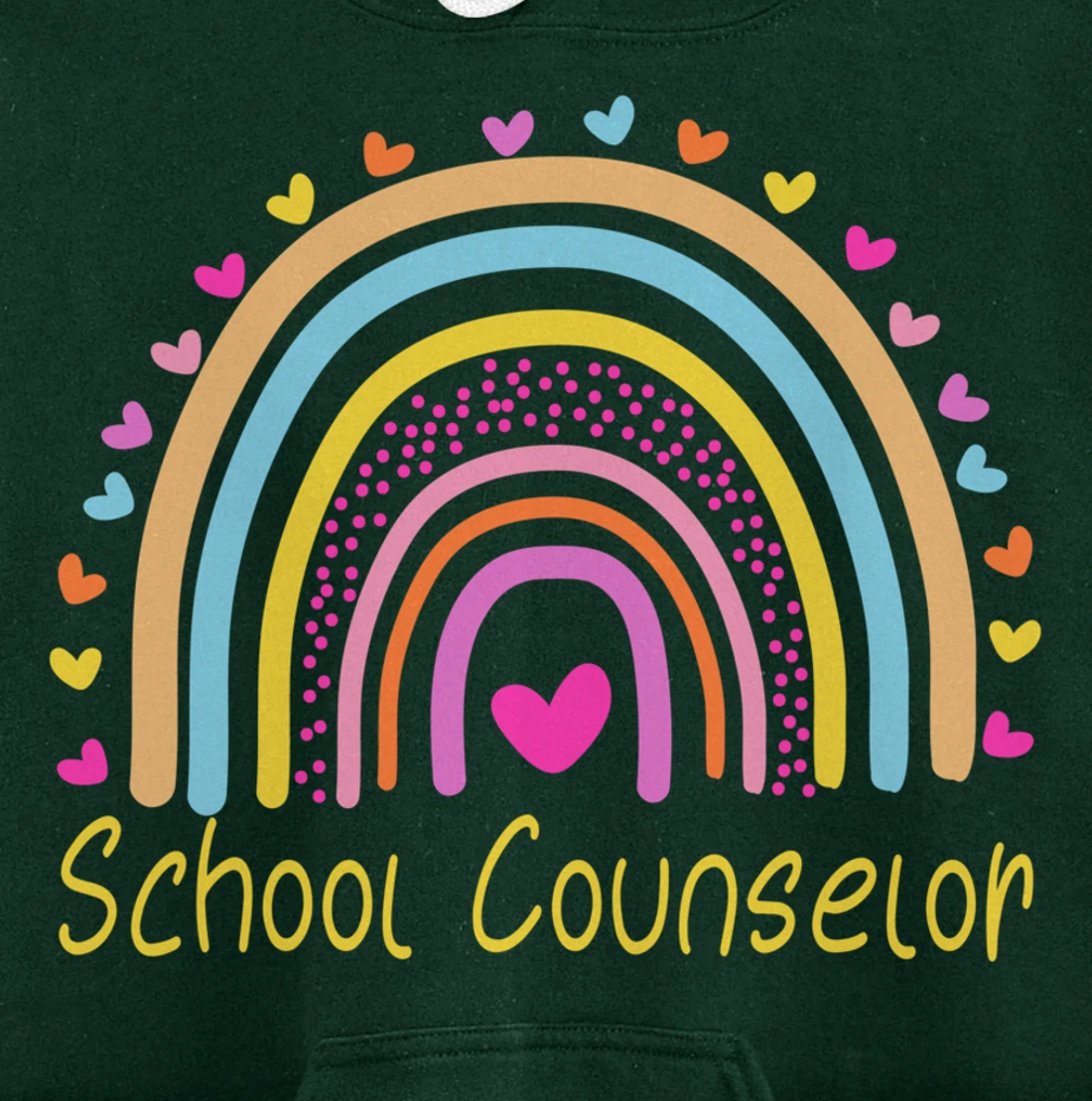 School Counselor Rainbow Pullover Hoodie