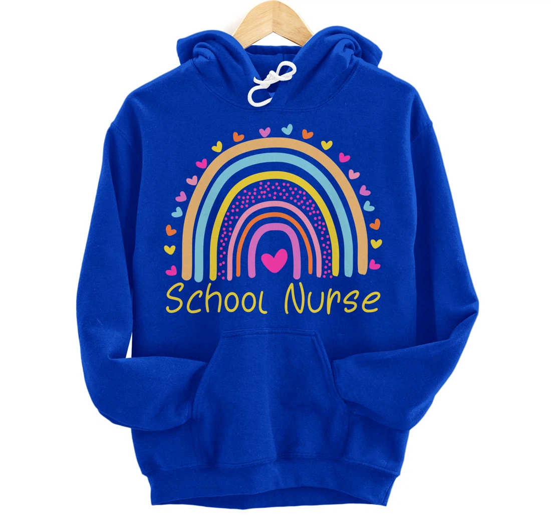 School Nurse Rainbow Pullover Hoodie