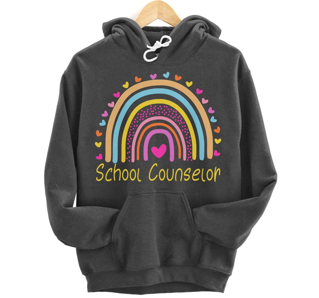 School Counselor Rainbow Pullover Hoodie