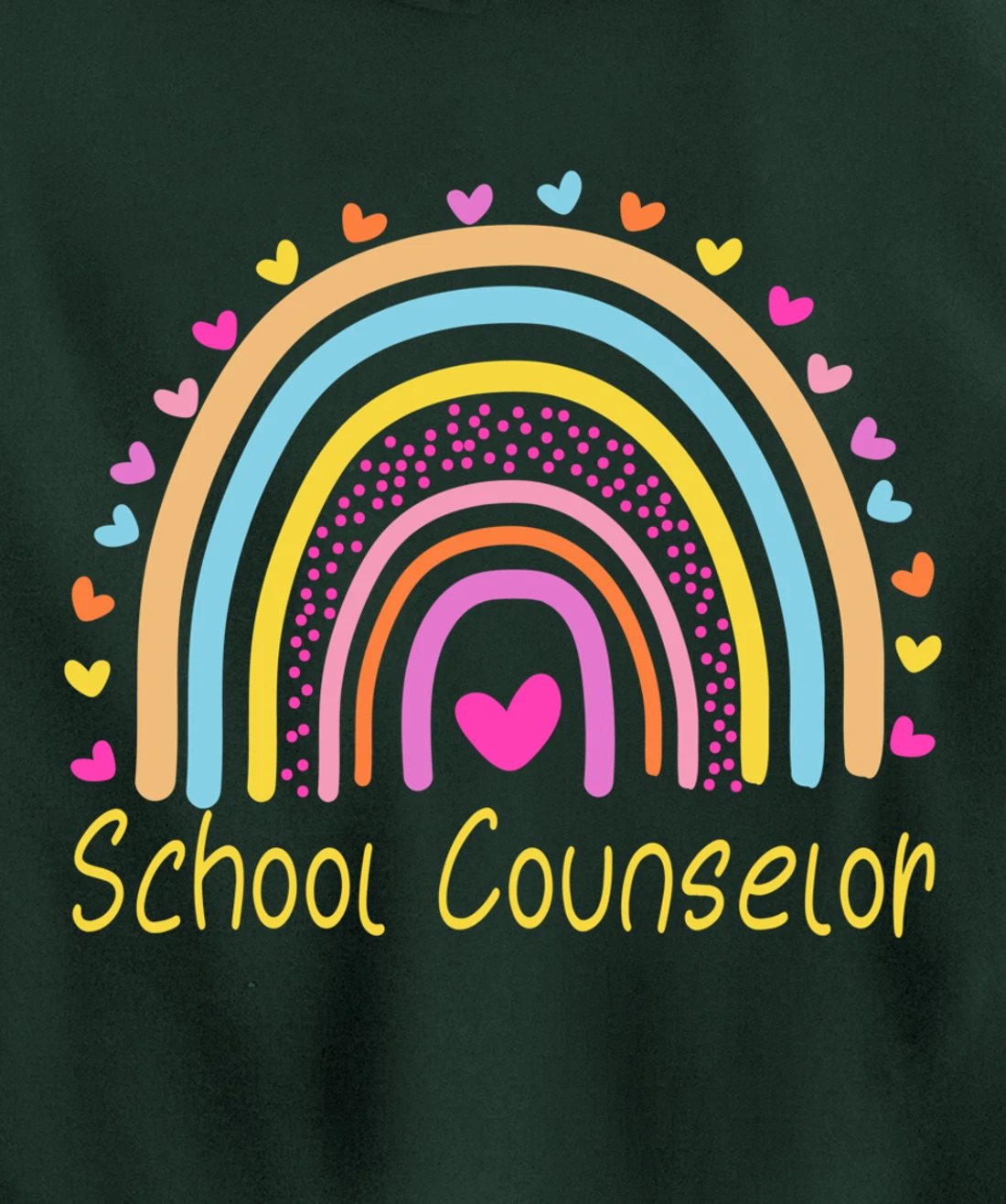 School Counselor Rainbow Pullover Hoodie