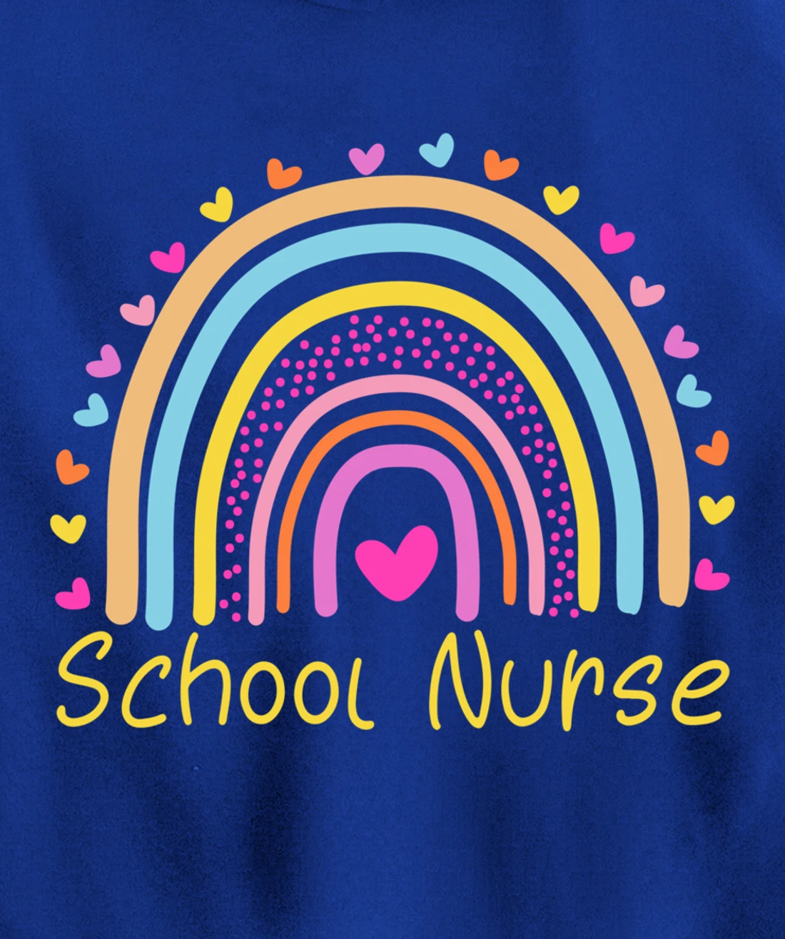 School Nurse Rainbow Pullover Hoodie