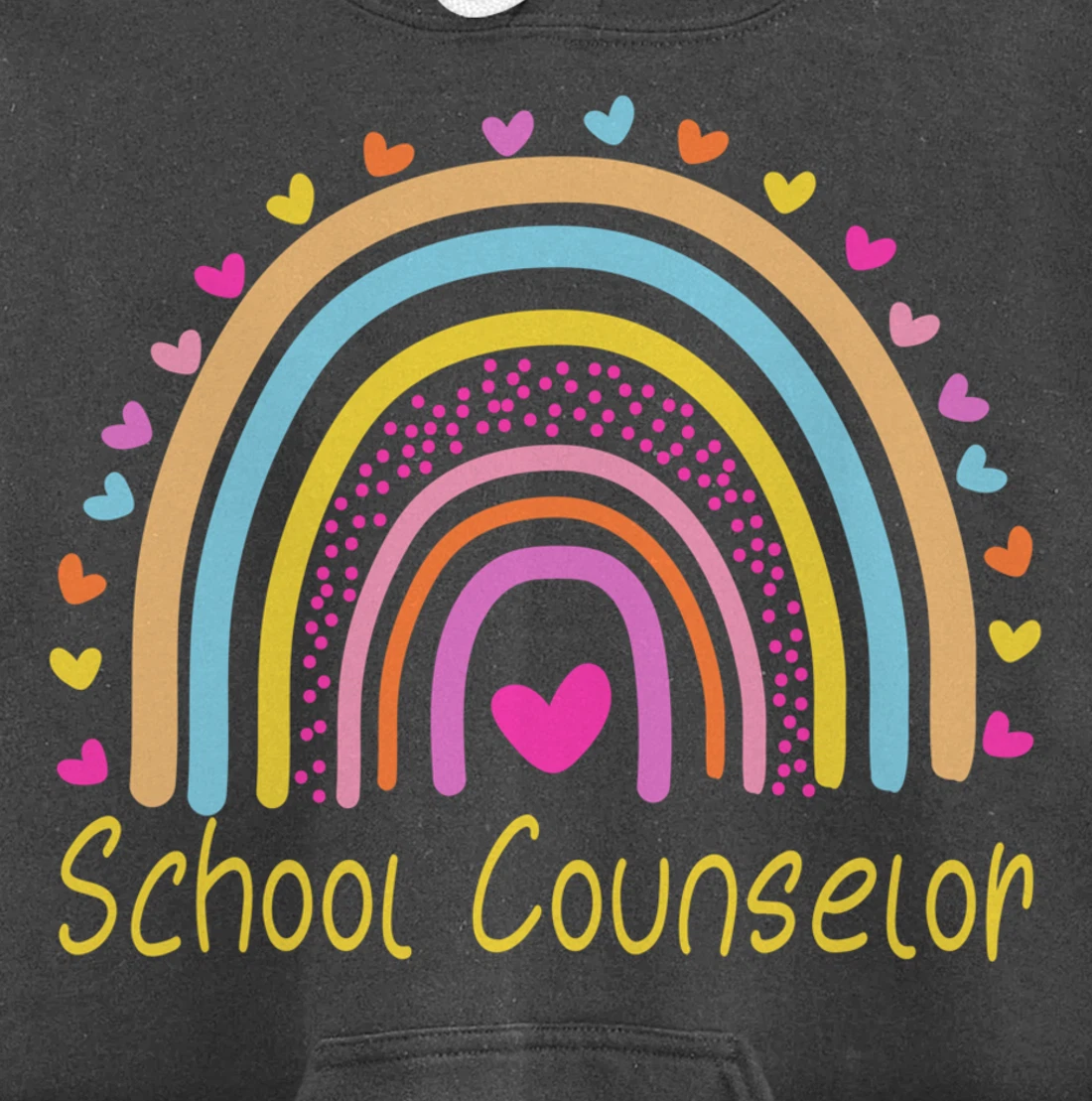 School Counselor Rainbow Pullover Hoodie