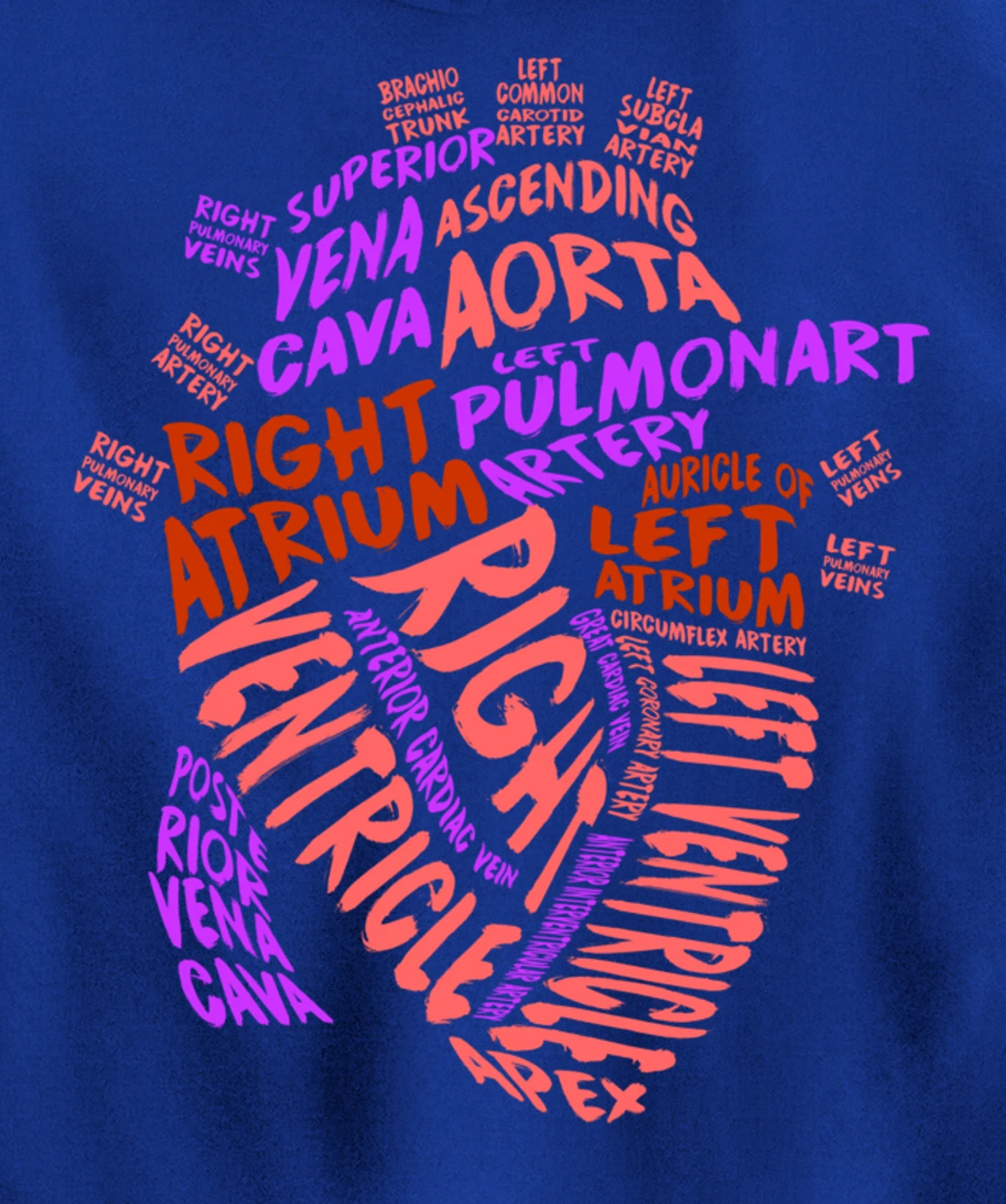 Anatomical Human Heart Cardiology Medical Cardiac Nurse Pullover Hoodie