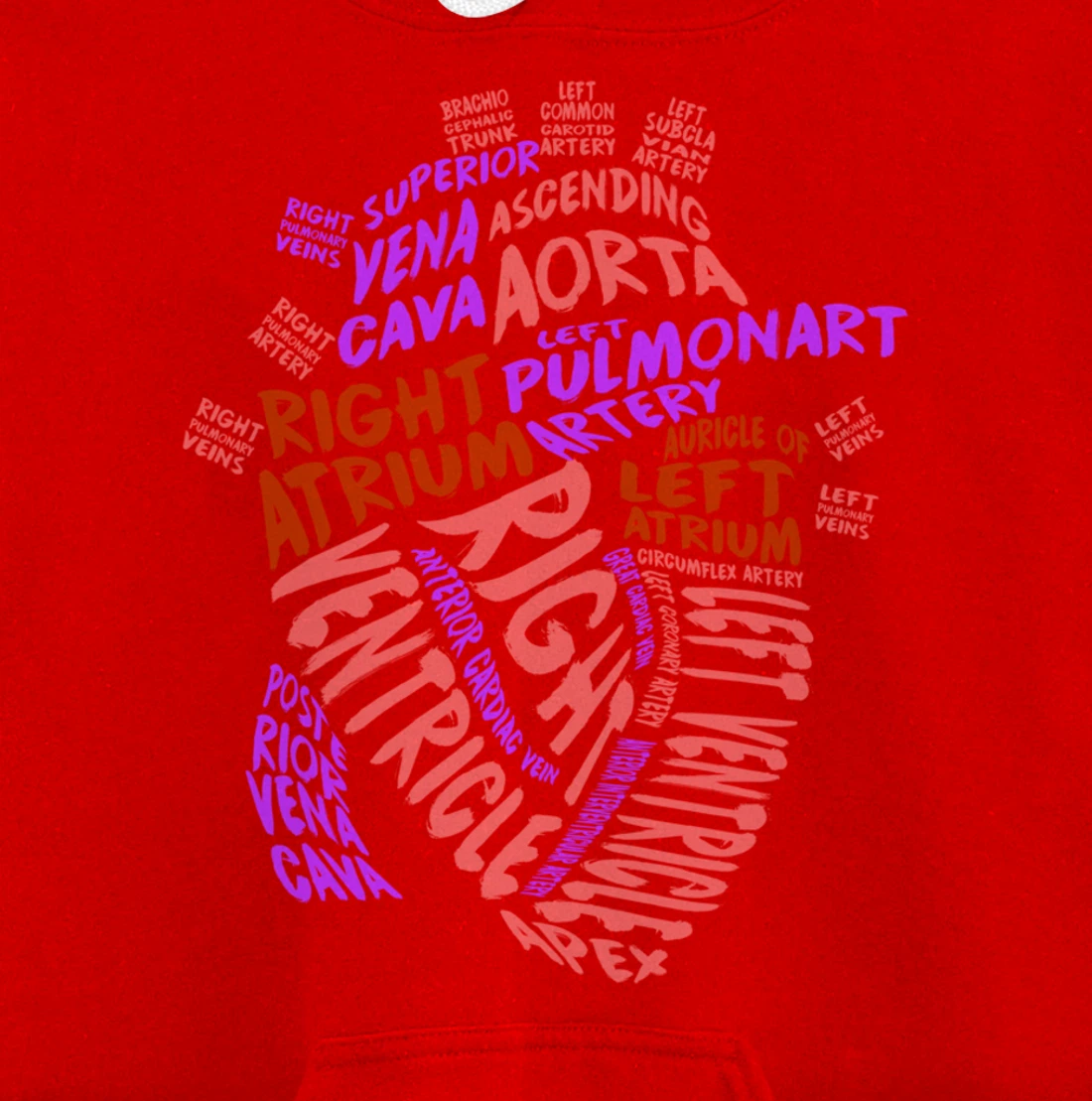 Anatomical Human Heart Cardiology Medical Cardiac Nurse Pullover Hoodie