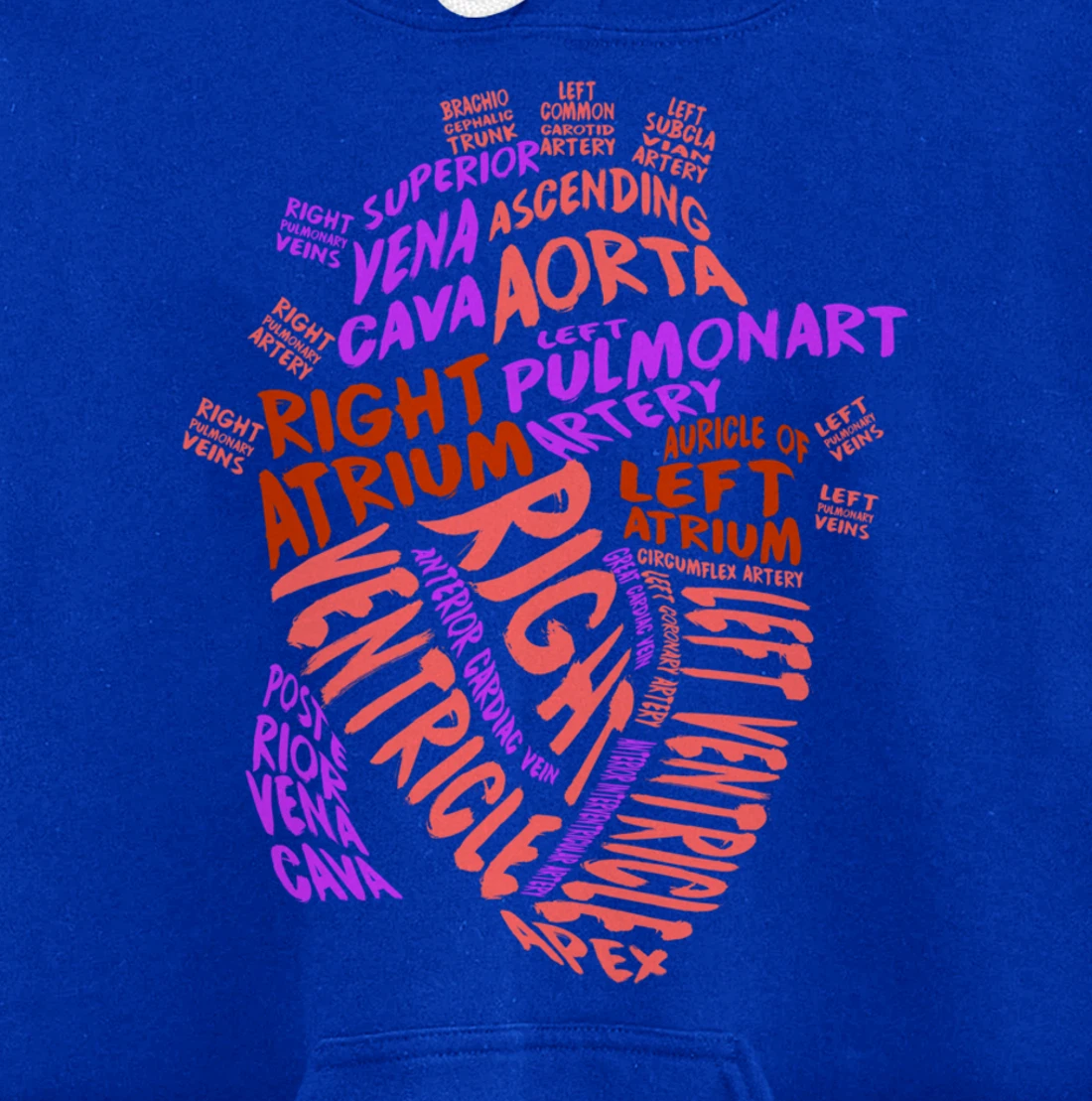 Anatomical Human Heart Cardiology Medical Cardiac Nurse Pullover Hoodie