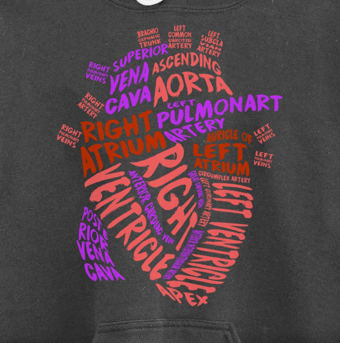 Anatomical Human Heart Cardiology Medical Cardiac Nurse Pullover Hoodie