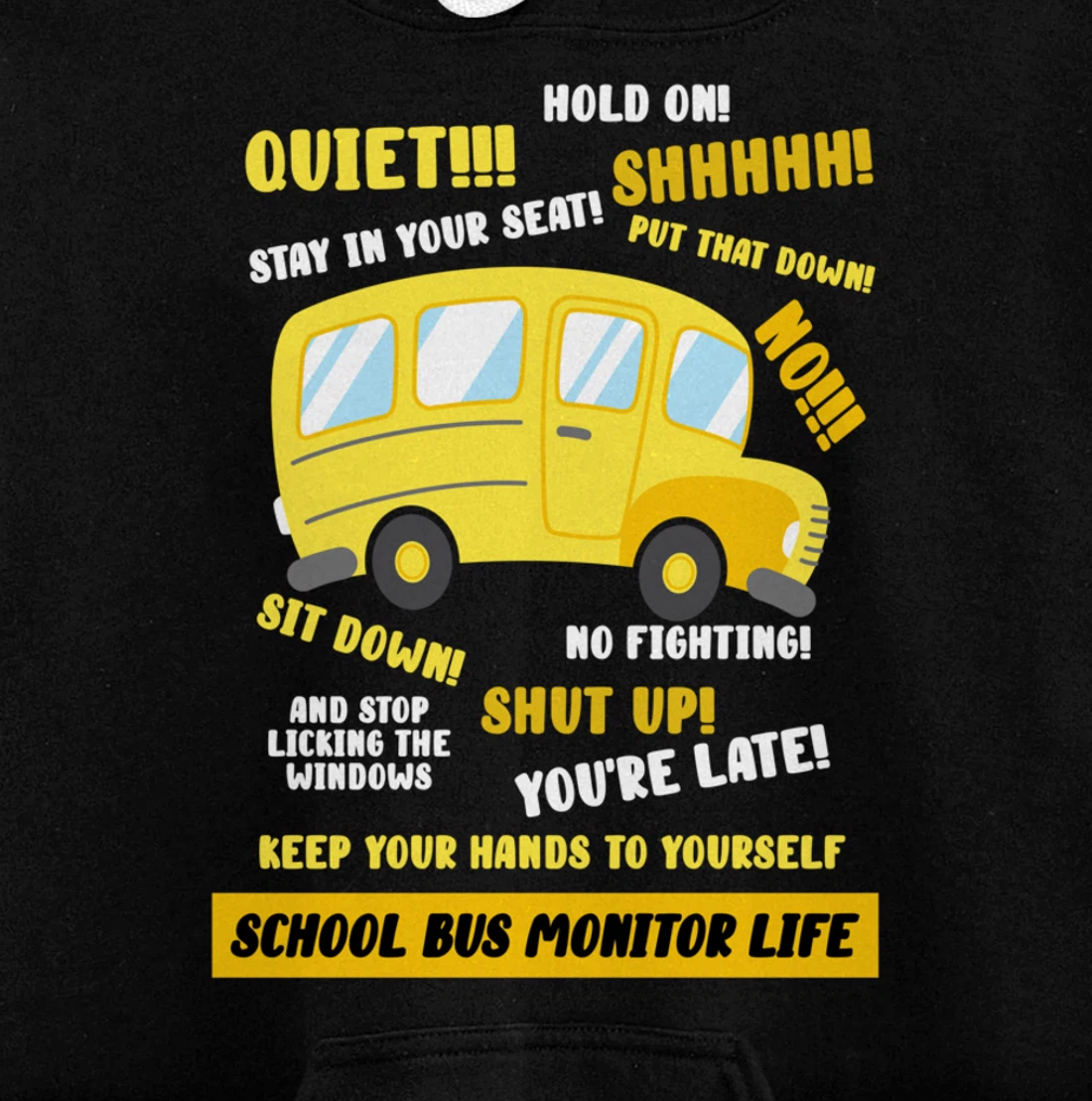 School Bus Monitor Life Pullover Hoodie
