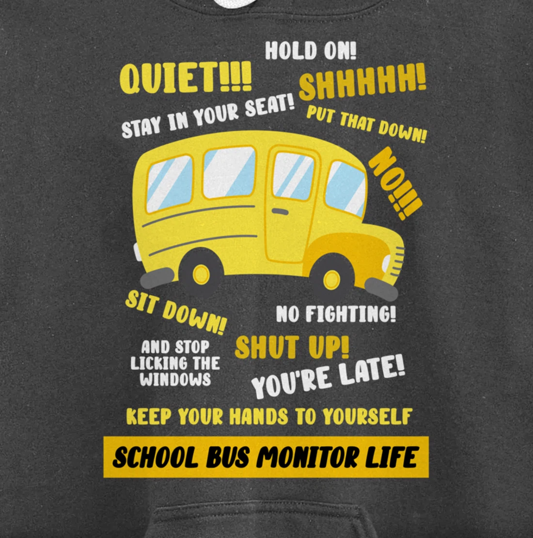 School Bus Monitor Life Pullover Hoodie