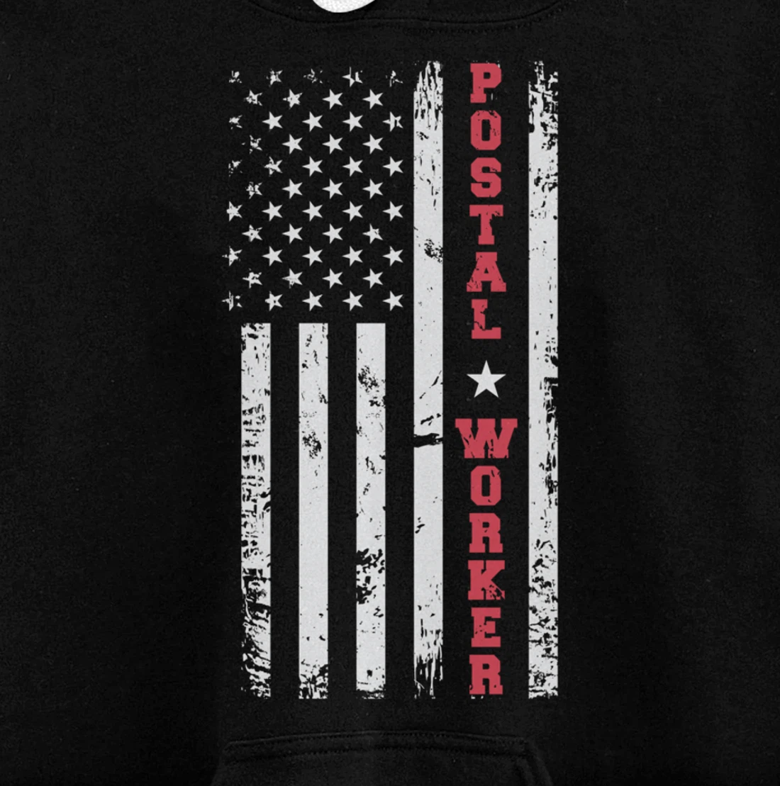 Post Office Patriotic Postal Worker American Flag Pullover Hoodie