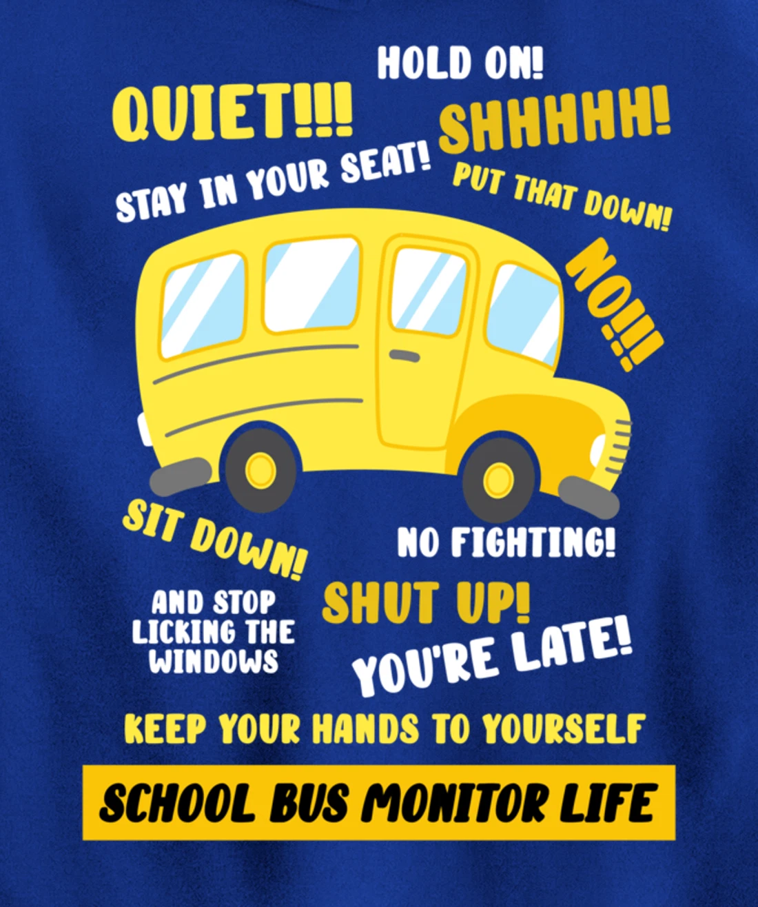 School Bus Monitor Life Pullover Hoodie