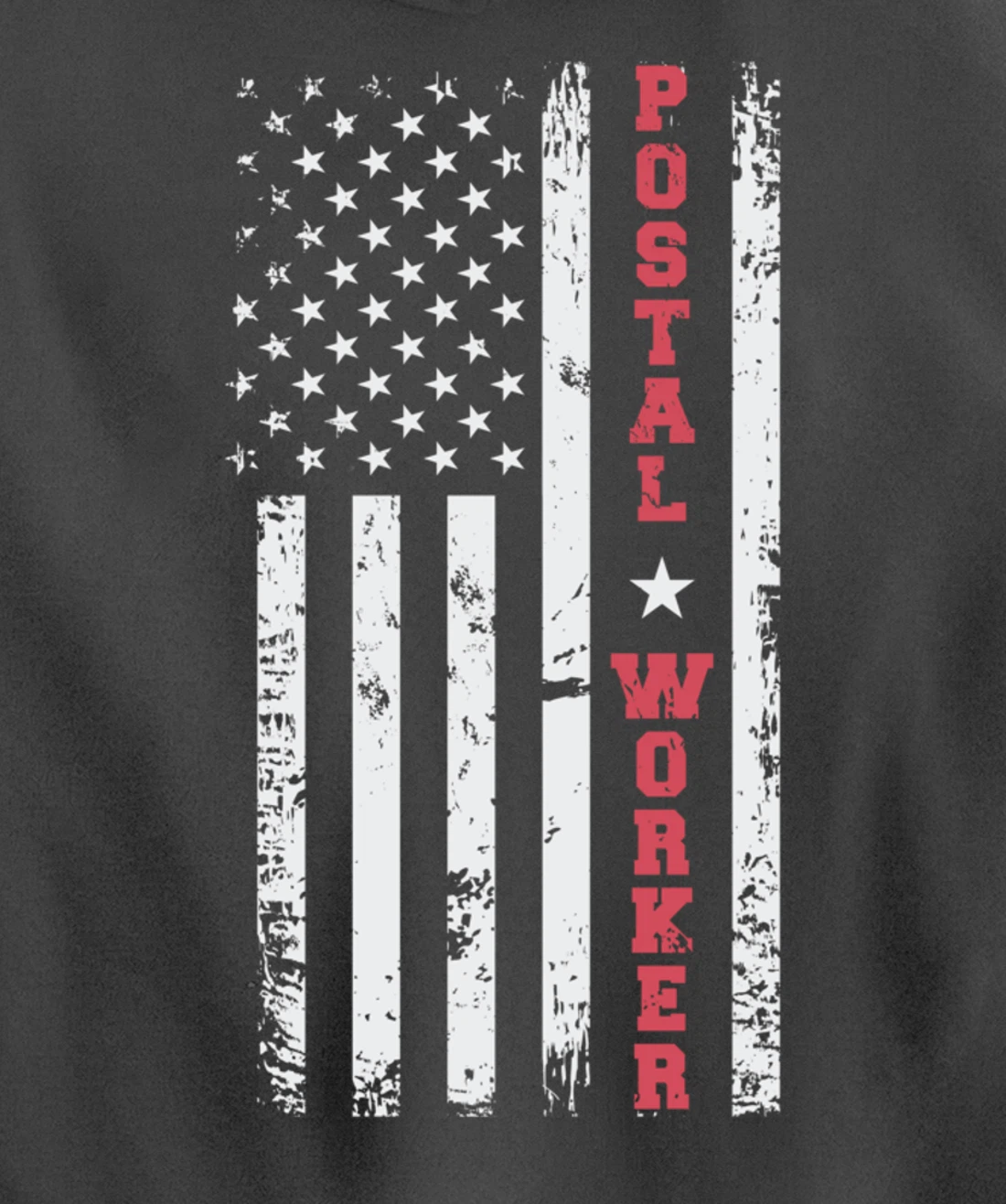 Post Office Patriotic Postal Worker American Flag Pullover Hoodie