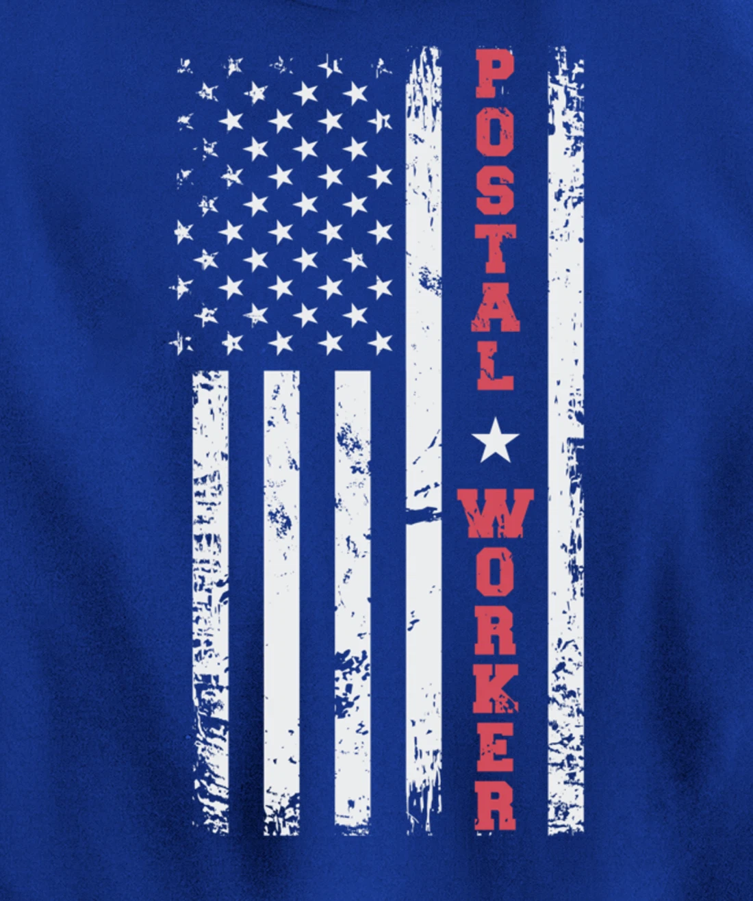 Post Office Patriotic Postal Worker American Flag Pullover Hoodie