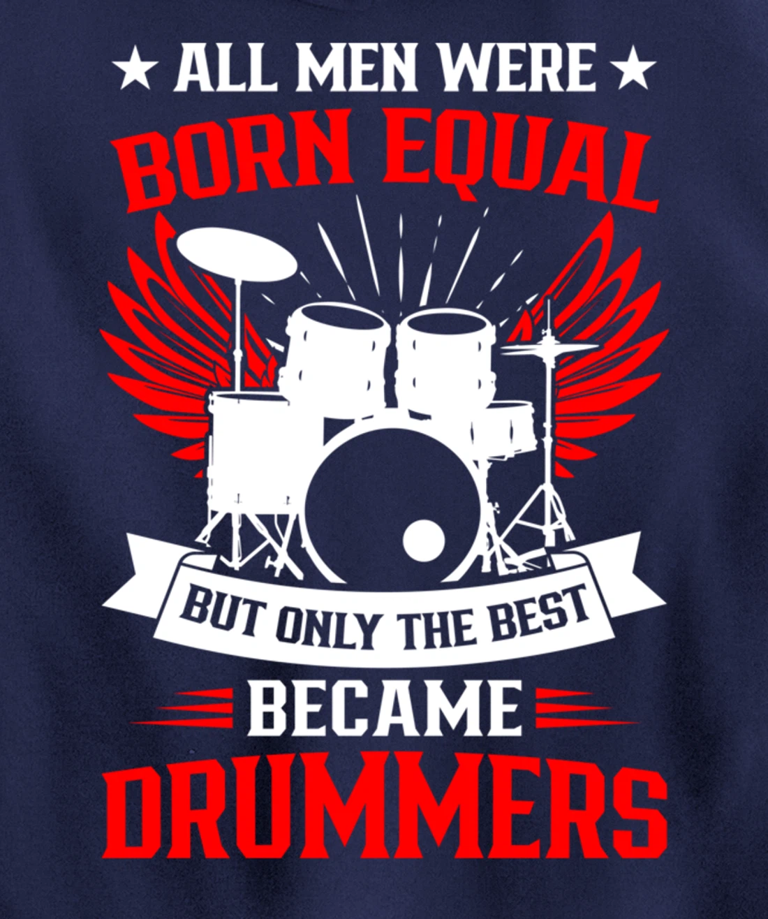 Drumming Born To Play Drums Rock Music Drummer Pullover Hoodie