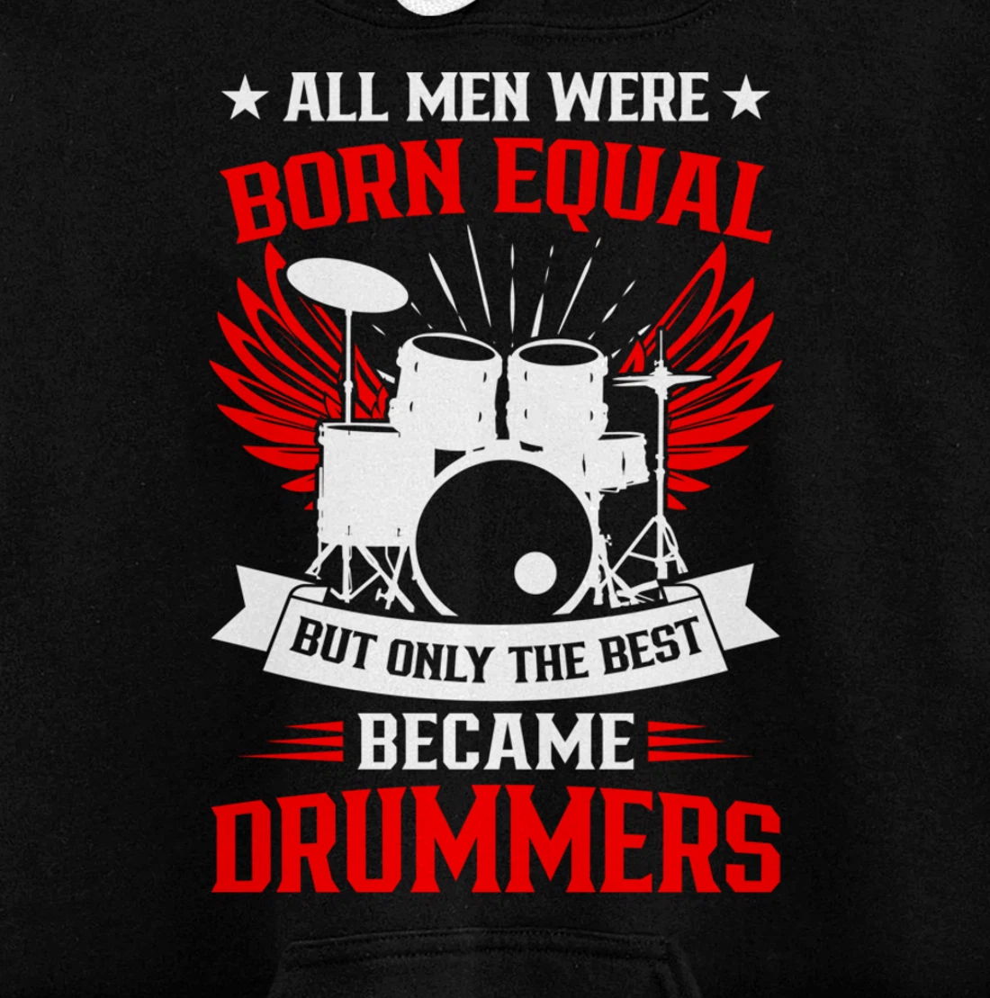 Drumming Born To Play Drums Rock Music Drummer Pullover Hoodie