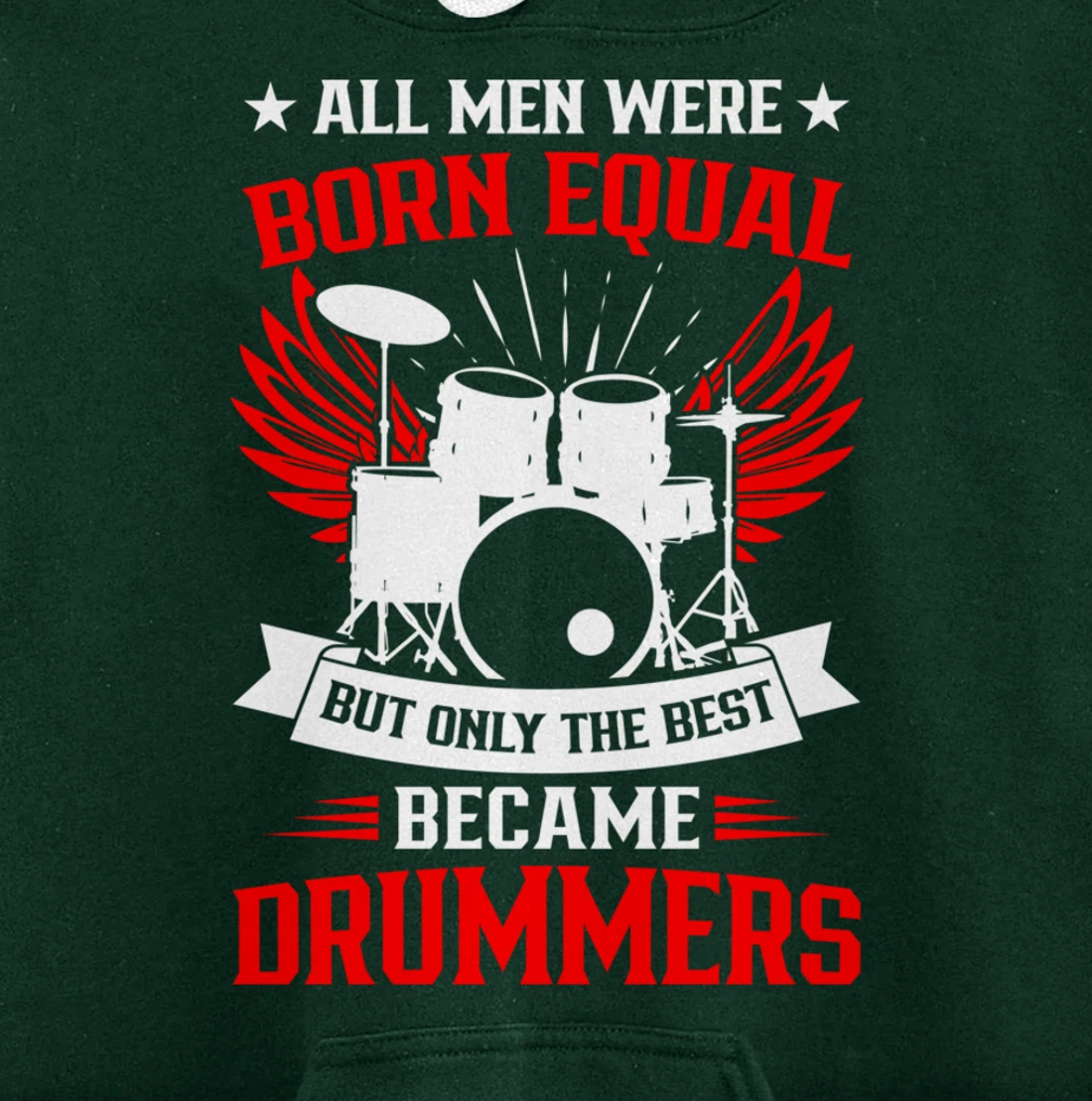 Drumming Born To Play Drums Rock Music Drummer Pullover Hoodie
