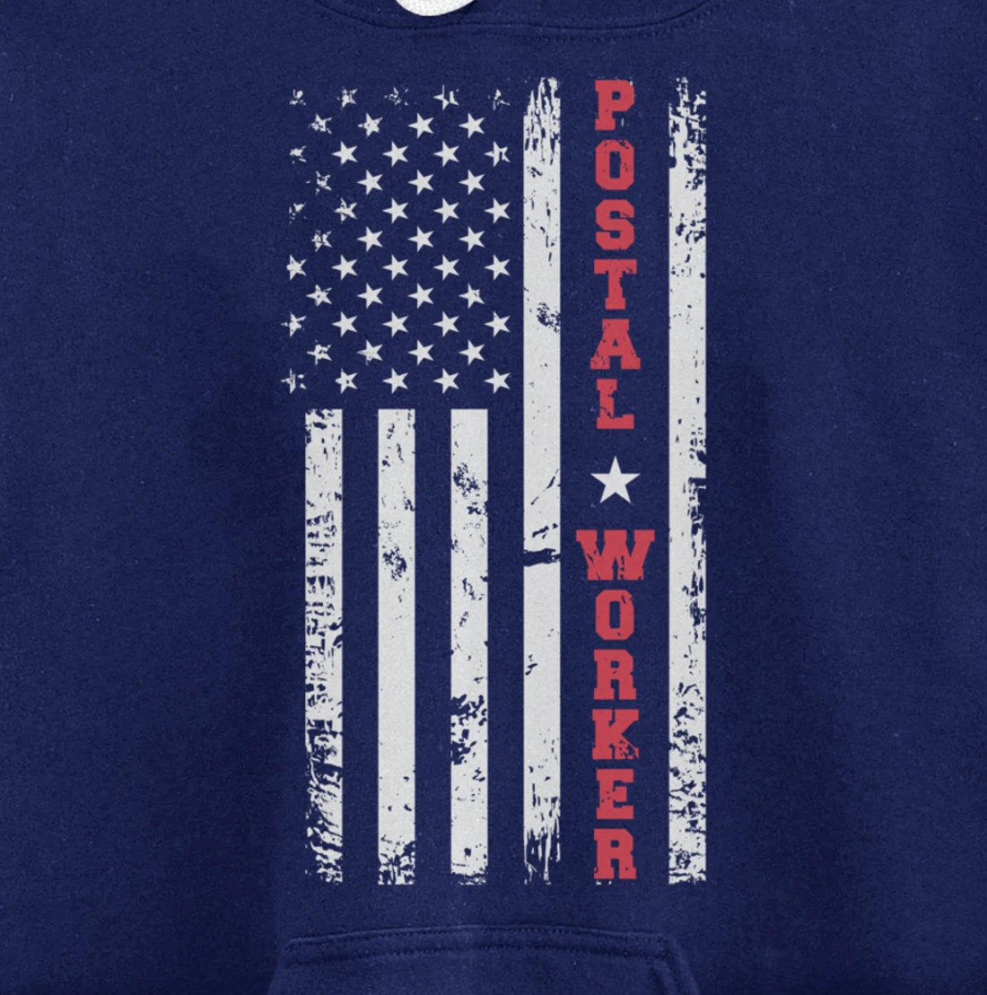 Post Office Patriotic Postal Worker American Flag Pullover Hoodie
