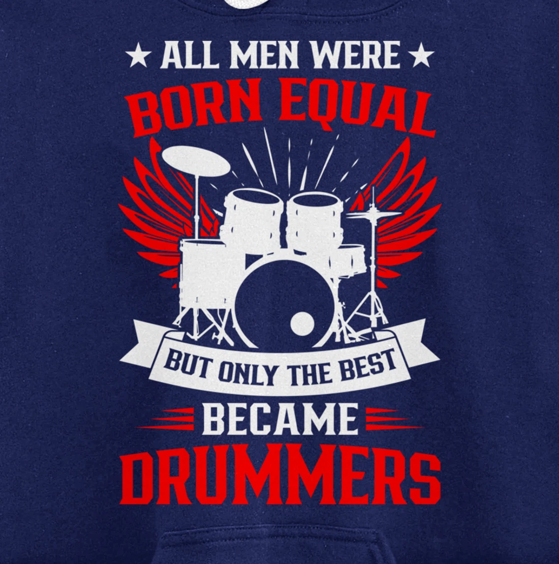 Drumming Born To Play Drums Rock Music Drummer Pullover Hoodie