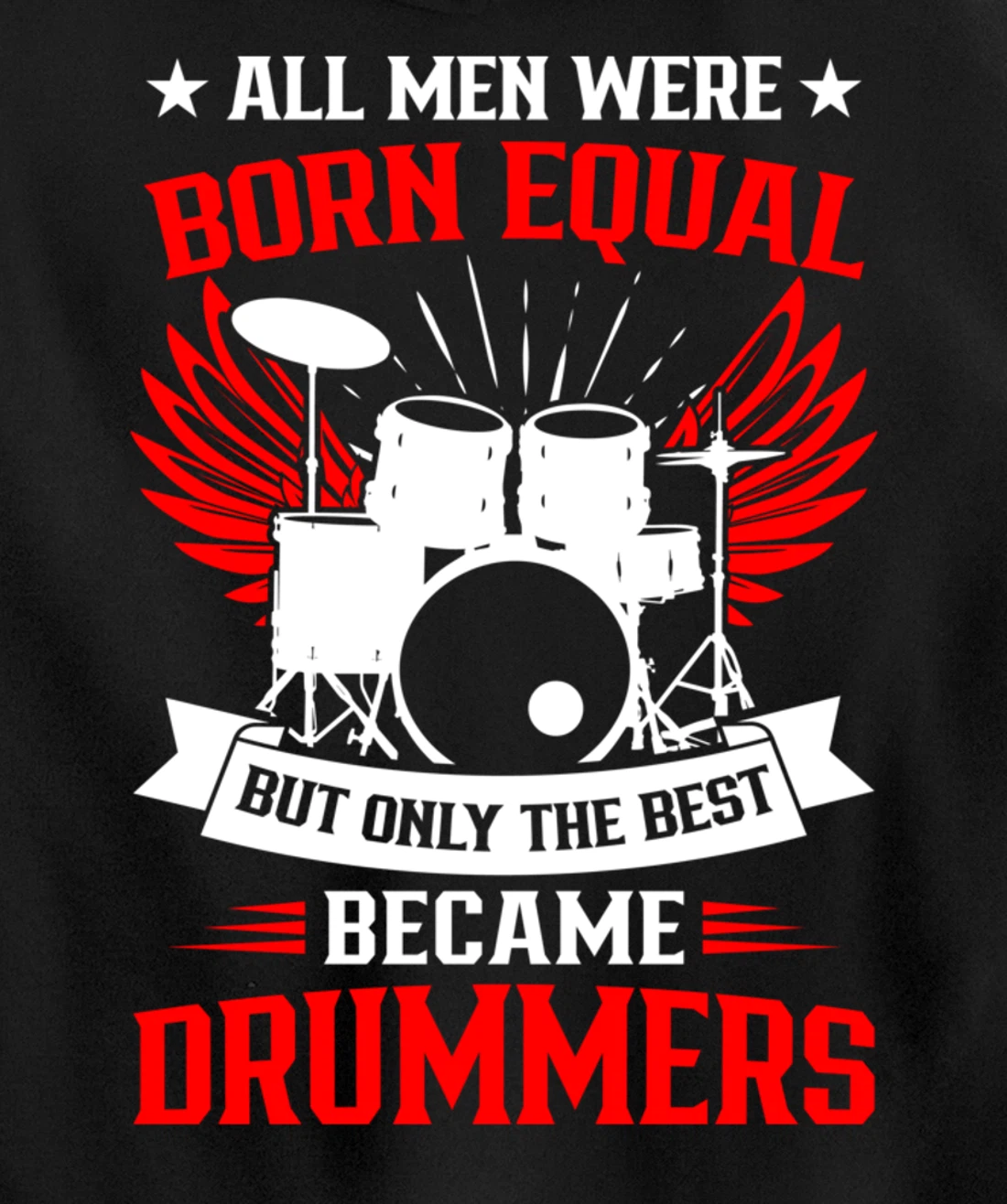 Drumming Born To Play Drums Rock Music Drummer Pullover Hoodie